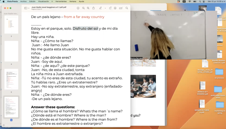 Example of my Spanish classes